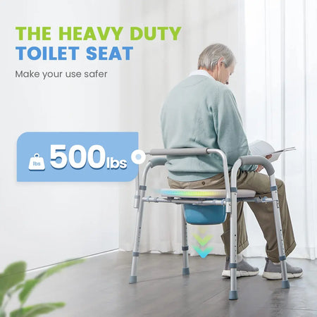 500LBS Capacity Commode Chair (3 in 1 Commode)