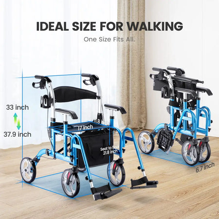 Compact rollator Wheelchair