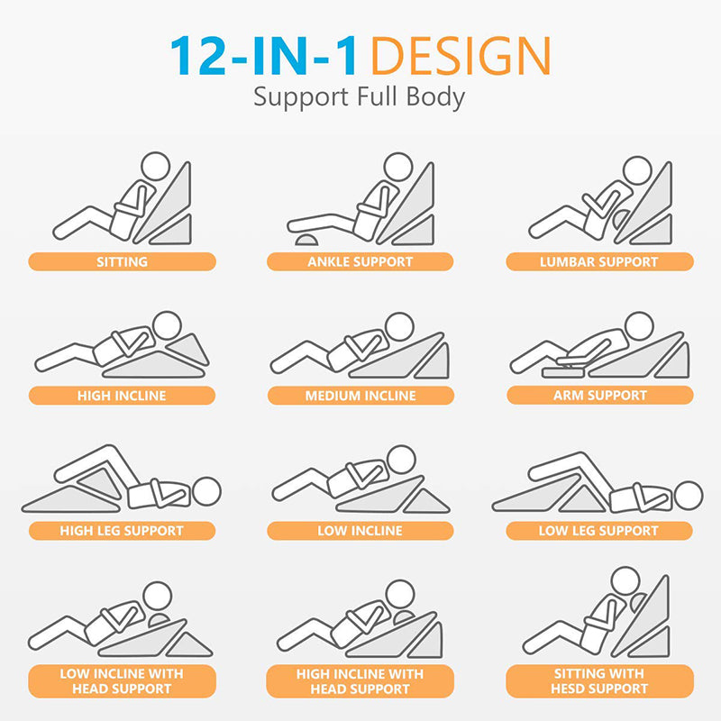 12-in-1  Bed Wedge Pillow