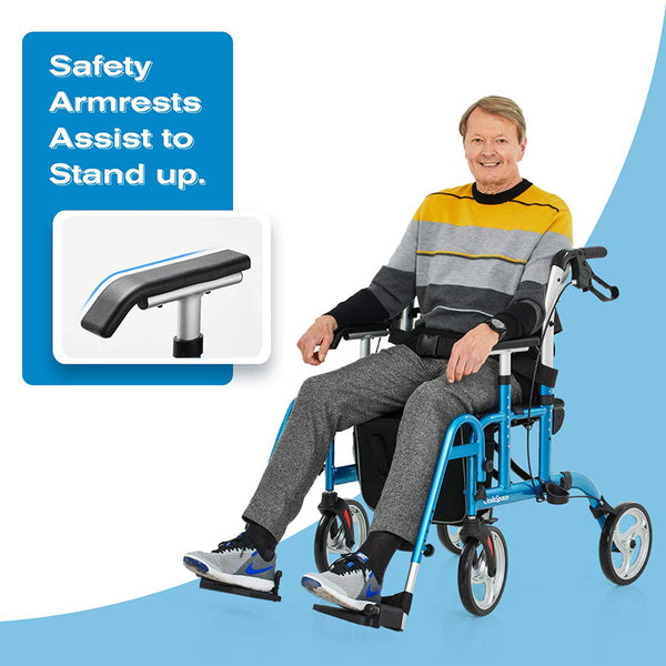 2 in 1 Rollator Wheelchair | OasisSpace