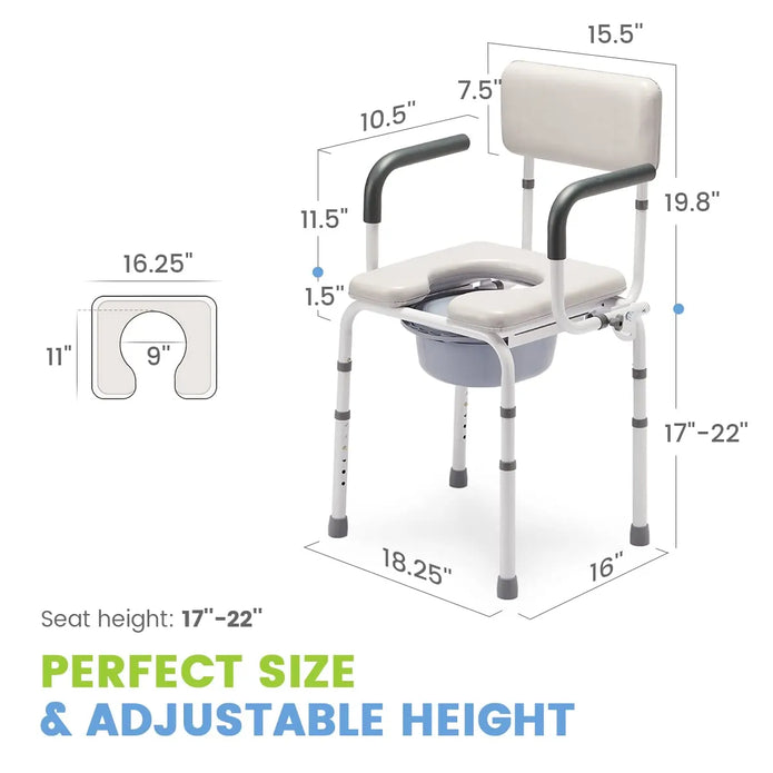 Robust and Adjustable Commode Chair