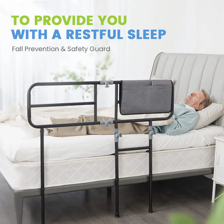 Stable Two-Way Folding Bed Rail