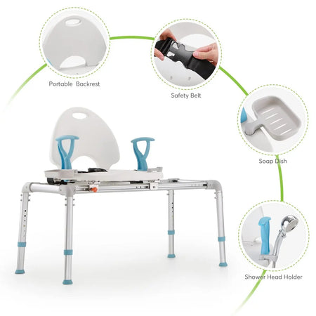 OasisSpace Bariatric Sliding Tub Tansfer Bench