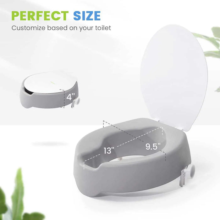 Size  Raised Toilet Seat Riser with Lock