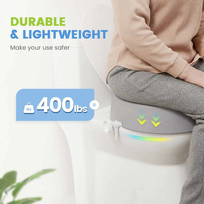 Durable Raised Toilet Seat Riser with Lock