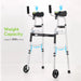 300lbs Weight Capacity 2 Wheel Walker with Removable Armrests