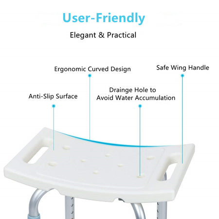 User-friendly Shower Stool for Bathtub