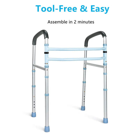 Tool Free Toilet Safety Rails