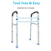Tool Free Toilet Safety Rails