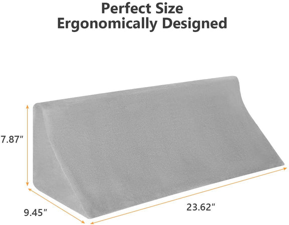 24"x9"x8" Bed Wedge Pillow- Grey