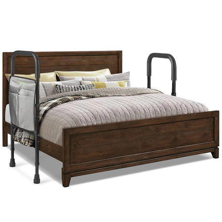 Adjustable Bed Rails with Storage Pocket