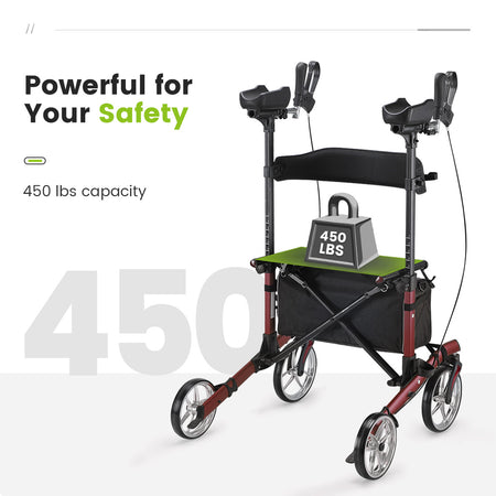 Red Bariatric Upright Walker - 450lbs capacity