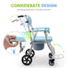 3-in-1 Shower/Commode Wheelchair Considerate Design