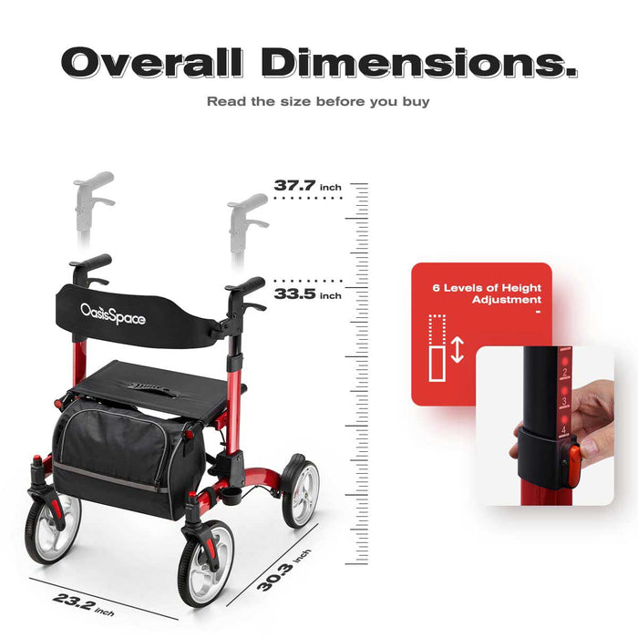 Handy Rollator Walker Dimensions