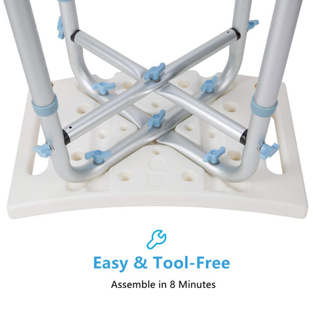 Tool-Free Heavy Duty Shower Stool