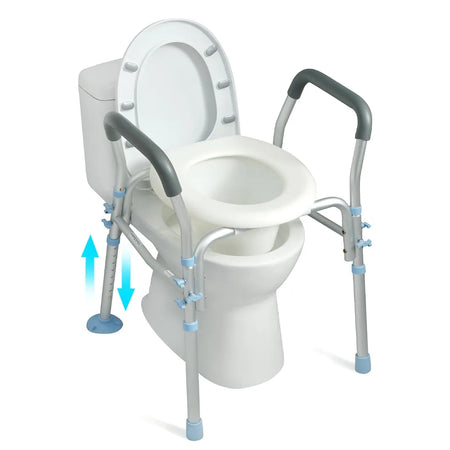 Stand Alone Raised Toilet Seat with Arms OasisSpace Health