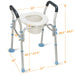Adjustable Raised Toilet Seat with Arms Size