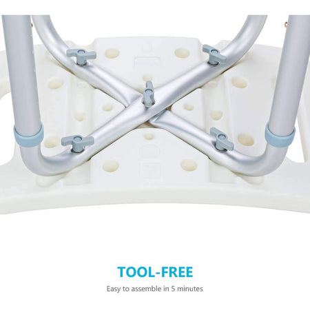 Tool free Shower Chair With Back