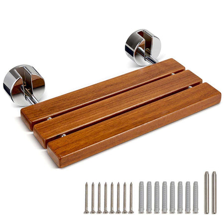 Sturdy Teak Folding Shower Seat