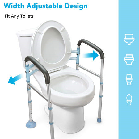 Width Adjustable Toilet Safety Frame