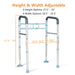 Height & Width Adjustable Toilet Safety Frame