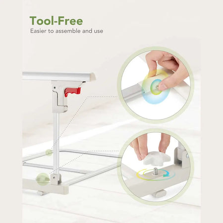 Tool Free Folding Bed Assist Rail