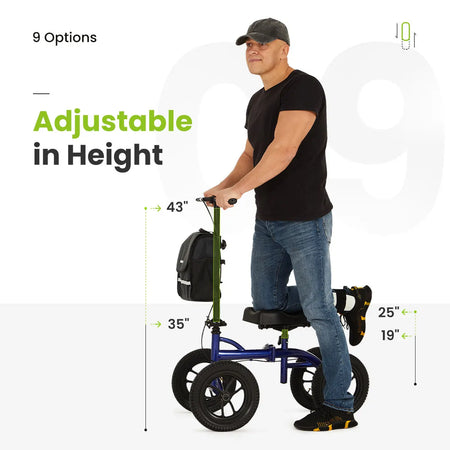 Adjustable in Height Bariatric Knee Scooter