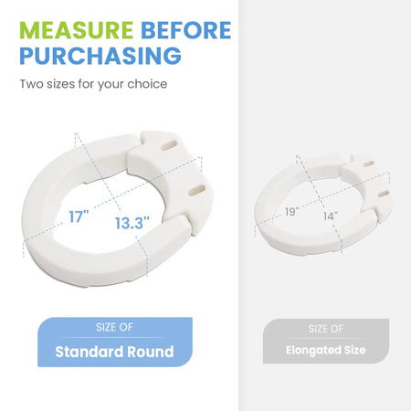 Hinged Toilet Seat Riser Size