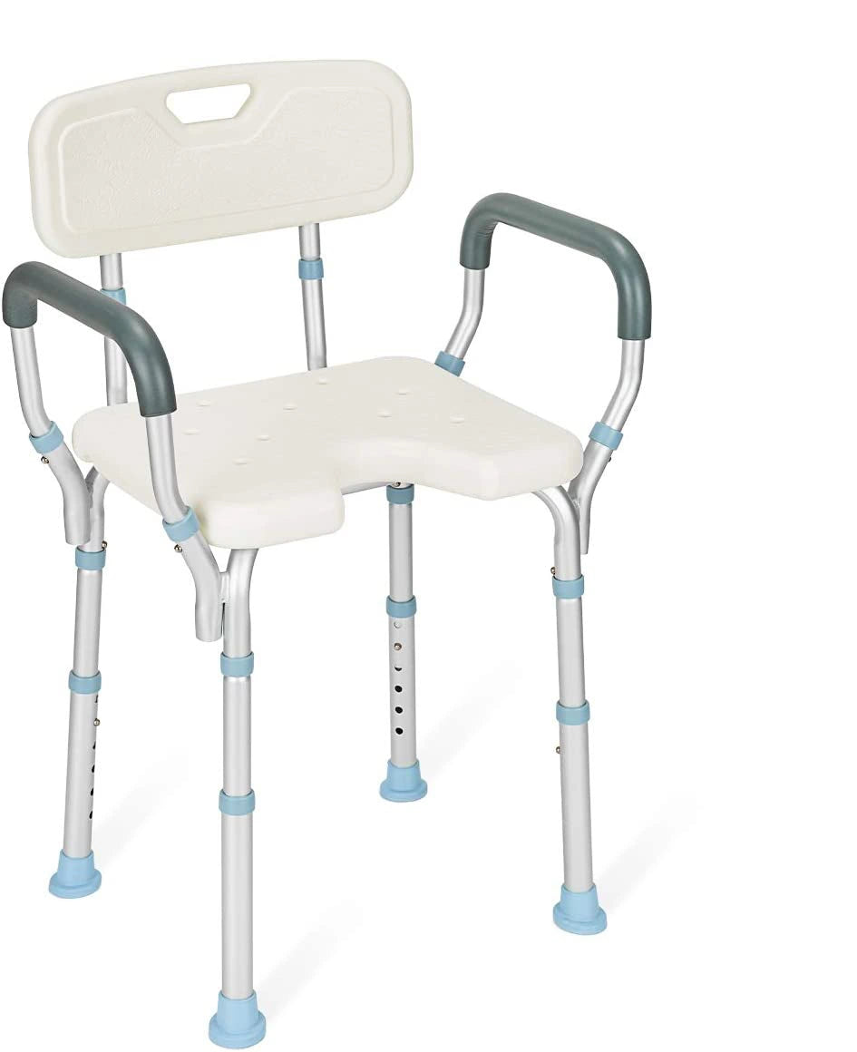 Shower chair discount with cutout